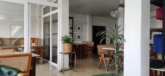 The Green Café interior with dining area