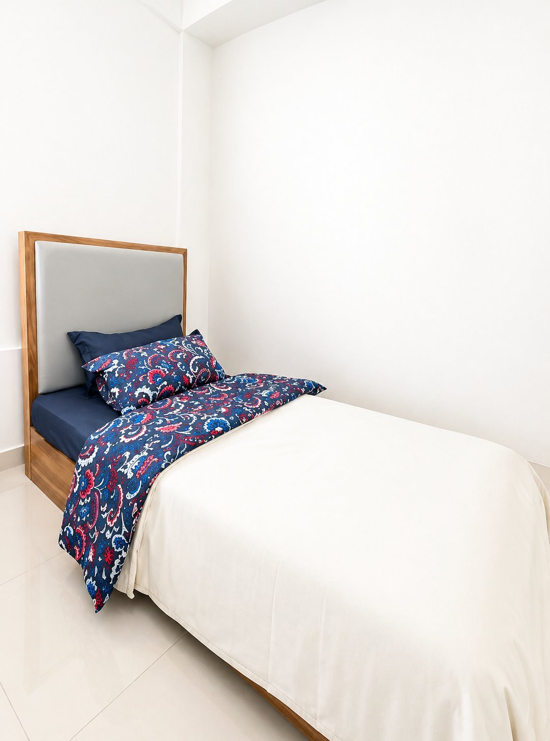 Single Room — bed with wardrobe